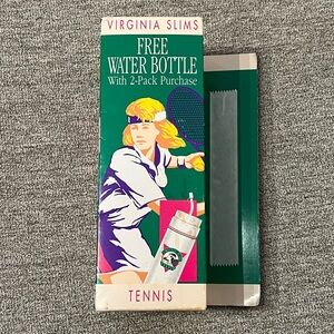 Unopened Retro 1992 Virginia Slims Tennis Squeeze Water Bottle With Straw